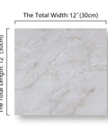 Grey Marble Peel And Stick Floor Tiles 32 Pack 12x12 Inches Waterproof Self Adhesive Vinyl Flooring For Bathroom Kitchen Bedroom Laundry Room Basement Easy Removable Durable Tiles, single tile with marble design dimensions.