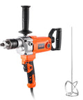 Corded Drill Mixer With 1200W Motor, Five Eighth Inch Chuck, 0 To 750 RPM, Handheld Cement Mixer With D Handle, Two In One Mixing And Drilling