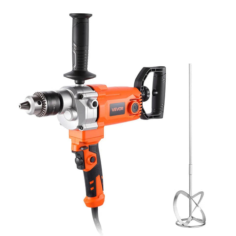 Corded Drill Mixer With 1200W Motor, Five Eighth Inch Chuck, 0 To 750 RPM, Handheld Cement Mixer With D Handle, Two In One Mixing And Drilling