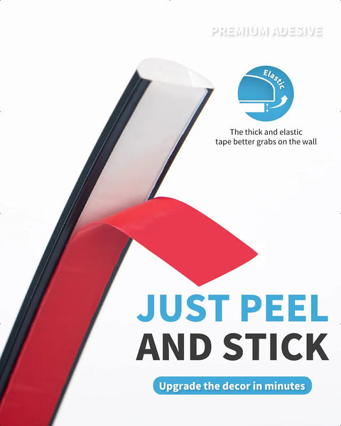 Peel And Stick Backsplash Tile Edge Trim 10 Ft Self Adhesive Corner Liner In Black PVC Trim For No Fuss Easy DIY Install Strong Adhesion