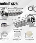 Product size of Lock Down Your Plates Tonight With These Helluva Sturdy Anti Theft License Plate Screws Kit Crafted From Heavy Duty 304 Stainless Steel.