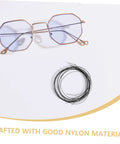 Glasses Repair Thread For Half Rim Eyewear, Scratch Resistant Fixing String For Quick Repairs shown with eyewear and nylon thread