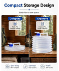 Two 2.6 Gallon Collapsible Water Container With Leak Proof Spigot For Camping And Outdoor Adventures BPA Free Foldable Portable