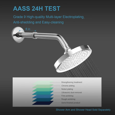 Heavy Duty Stainless Steel Shower Arm Extension Chrome 6 Inch Pipe Extender For Shower Head Universal Fit Easy Install