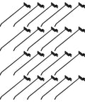 20 Pack Black Iron Slat Wall Hooks With 4mm Rod Thickness Polished Burr Free Finish Heavy Duty No Slip Grip For Pegboard Shelf Rack Display And Shop Display