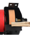 150 Watt Mini Bench Grinder And Polisher For Jewelry Crafting And Jade Engraving Featuring Adjustable Speed Control with wood in use.