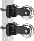 2 Pack Rotating Pulley Attachment For 3x3 Power Rack Swivel Aluminum Cable Setup With 1 And 5/8 Inch Adapters close-up view of mounts and pulleys.