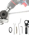 Beefed-Up Heavy Duty Metal Nibbler Drill Attachment with accessories for quick clean cuts in metal and plastic panels.