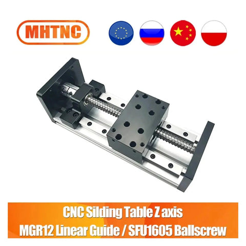 Sliding Table Z Axis Stage With 100-800mm Travel, MGR12 12mm Linear Rail, SFU1605 Ball Screw, Ball Screw Linear Actuator Bundle