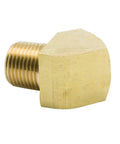 Brass 45-degree street elbow pipe fitting, 1/4 in NPT male to 1/4 in NPT female