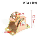 V Groove Wheel Set 4Pcs Stainless Steel Sliding Door Rollers For Smooth Quiet Track Motion And Closet Doors 30mm U Type Track Wheels Low Friction Bearing Pulley System