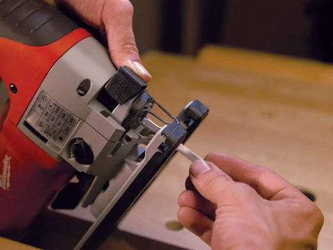 Top Notch 6.2 Amp Orbital Jig Saw Boasting Tool Free Blade Swap And Seven Setting Speed Dial for quick blade change.