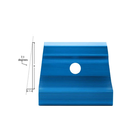 Nail Perfect Joints With This Straight Shooting Dovetail Saddle Square And 1 8 Angle Marking Tool For Hardwoods, blue aluminum tool, 7.1 degrees angle.