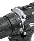 Close-up of Subcompact Cordless Drill Driver With Brushless Power, 18V LXT, Half-Inch Chuck, tool only, showing dial.