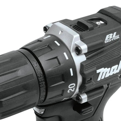 Close-up of Subcompact Cordless Drill Driver With Brushless Power, 18V LXT, Half-Inch Chuck, tool only, showing dial.