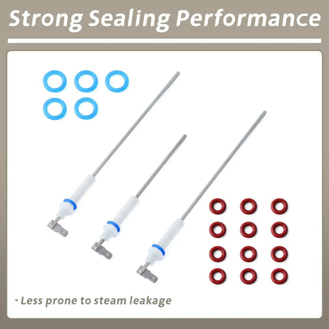 Top Shelf Steam Probe Set Replacement For Breville Oracle Touch And Dual Boiler Espresso Machines 3 Piece Kit with 17 O Rings.