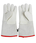 Pair of cryogenic LN2 liquid nitrogen protective gloves for work, 13.8 inch 35 cm long, ultra insulated, lightweight, gray.