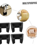 Rattan Furniture Clips Set 4 Pack For Outdoor Patio And Living Room Easy Install Sofa Alignment Fasteners in black