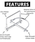 Pack Of Ten Heavy Duty Trailer Pins Two And Three Quarter Inch Long By One Quarter Inch Wide With PTO Pins Lock Pins