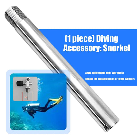 Dip Tube For Scuba Tanks Valve One Quarter Inch 32 Thread Stainless Steel Standard Spindle For Scuba Dive Gear