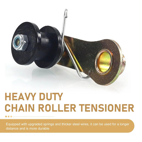 Beefed Up Chain Roller Tensioner With Spring Heavy Duty Iron Rust Proof Chain Sprocket Guide For Motorcycle Chain Adjustment