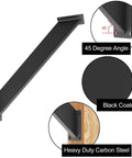 Heavy Duty 45 Degree Corner Support Brackets Built Like A Tank Rock Solid Steel Angle Braces for wood pergolas in black finish.