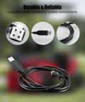 Custom Tuning USB Cable For 6 Foot Electric Golf Carts with durable black wire, connecting plugs for performance tuning.