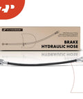 Rear Center Brake Hydraulic Hose For Classic GM Vehicles Compatible With Chevrolet, GMC, Buick, Cadillac, Pontiac And Oldsmobile Models Including C10 C20 C30 Impala Camaro Blazer Seville Firebird And More shown with packaging