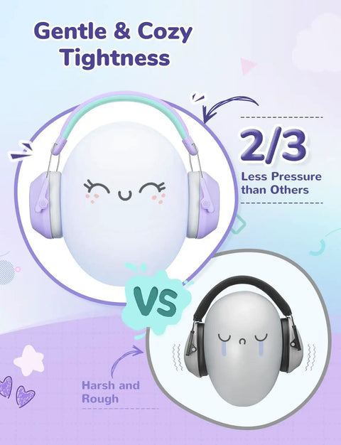 Noise Canceling Headphones For Kids And Adults With 29dB SNR Safety Hearing Protection Compared with Regular Headphones