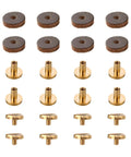 8 Pack Leather Suspender Lock Set With Washers For DIY Suspender Repairs And Replacing Buckles Works With Tool Bags Leather Vests And Belts Beefy Brass Locks Easy Install Great For Upgrading Old Gear featuring brass locks and leather washers