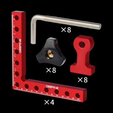 90 Degree Positioning Squares Right Angle Clamps 5.5 Inch By 5.5 Inch Aluminum Alloy L Type Corner Clamping Tool Set Of 4