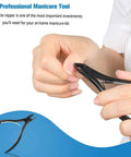 Half Jaw Cuticle Clippers For Pro Grade Nail Care Stainless Steel Cuticle Cutters shown in use