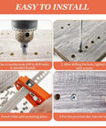 Badass Eight Mm Handheld Hole Punch And Countersink Drill Set With Smooth Adjustment Lever Rugged Iron Build For Photo Paper PVC Cards Thin Metal Sheets And DIY Crafts, installation steps on wooden boards.