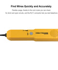 Yellow cable tracker receiver for Wire Tracer And Circuit Tester With Tone Generator And Probe Kit For Quick Cable Locating And Continuity Checks