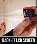65 Feet Laser Distance Measurer With Wheel Measuring Mode For Uneven Surfaces Compact Handheld Tool With Backlit LCD Display