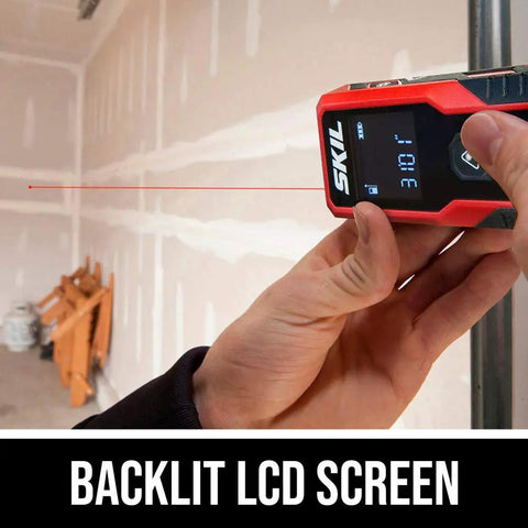65 Feet Laser Distance Measurer With Wheel Measuring Mode For Uneven Surfaces Compact Handheld Tool With Backlit LCD Display