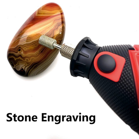 Pro Grade Beast Diamond Grinding Bit Set For Rotary Tools 8mm Head engraving a stone with rotary tool