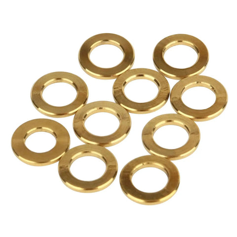 Gotta Have These Slick Gold Titanium Flat Washers M5 Size 10 Pack Heavy Duty Bicycle Hardware, ten gold washers.