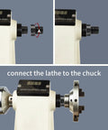 Lathe Headstock Spindle Adapter Converts Three Quarter Inch By Sixteen Tpi To One Inch By Eight Tpi With Blackened Rust Resistant Finish