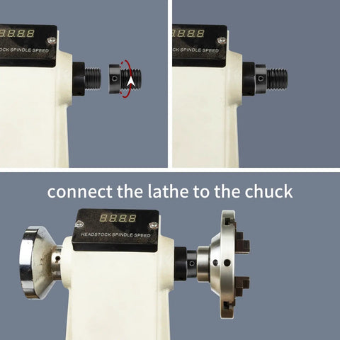 Lathe Headstock Spindle Adapter Converts Three Quarter Inch By Sixteen Tpi To One Inch By Eight Tpi With Blackened Rust Resistant Finish