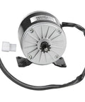 Rock Solid 36V 350W Brushed DC Electric Motor My1016 Kicking Out Two Seventy Five RPM With Eleven Tooth Sprocket on display.