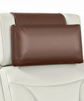 Comfy Premium Leather Recliner Pillow For Neck And Head Support Adjustable Fill PU Leather Non-Slip Headrest on chair