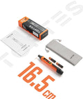 Portable Gas Leak Detector With Quick Audible And Visual Alarm Sniffs For Natural Gas Methane Propane Butane LPG And More Pinpoints Leaks Fast To Keep Your Home Safe Includes Two Batteries Orange Color with packaging and accessories