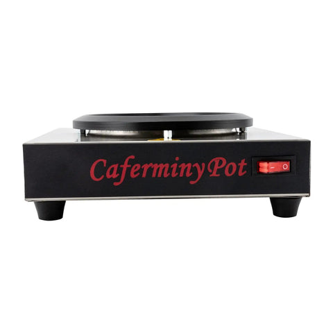Commercial Stainless Steel Single Cup Warmer With 80W Heating Plate Keeps Your Daily Brew Hot All Day Long Non Stick Surface That Honestly Hits Different For Home Office Or Cafe Use featuring on/off switch and round heating plate.