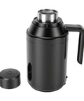 Road Warrior 12v Car Kettle, 1300ml black stainless steel water boiler for easy sipping during commutes and trips.