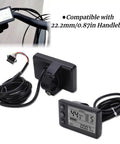S866 2.5 Inch LCD Speedometer Odometer For Electric Scooters with handlebar mount and plug-in control panel