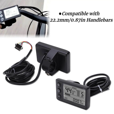 S866 2.5 Inch LCD Speedometer Odometer For Electric Scooters with handlebar mount and plug-in control panel