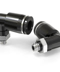 6mm Tube OD To M5 Male Elbow Push To Connect Pneumatic Fittings, 90 Degree Quick Connect, Copper And Plastic Build, Pack Of 2