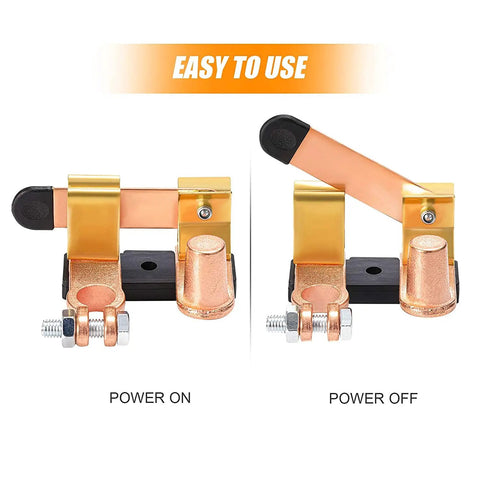Beefy Heavy Duty Battery Disconnect Switch Knife Blade 12V 24V Cut Off Isolator, power on and power off positions