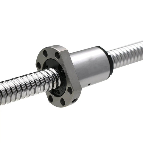 Close-up of 32mm Ball Screw SFS3210, 1560mm Long, High Speed Silent Anti Backlash Linear Motion Component, 10mm Lead, Precision CNC Ball Screw